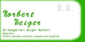 norbert weiger business card